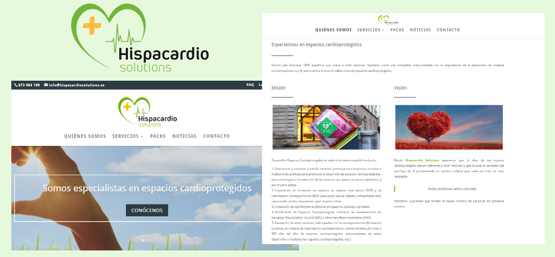 Diseñamos y desarrollamos el nuevo sitio web de la empresa Hispacardio Solutions